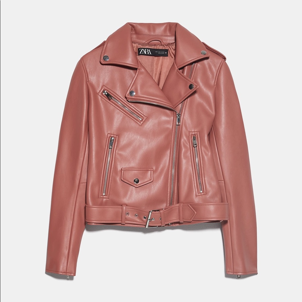 Zara Faux Leather Biker Jacket